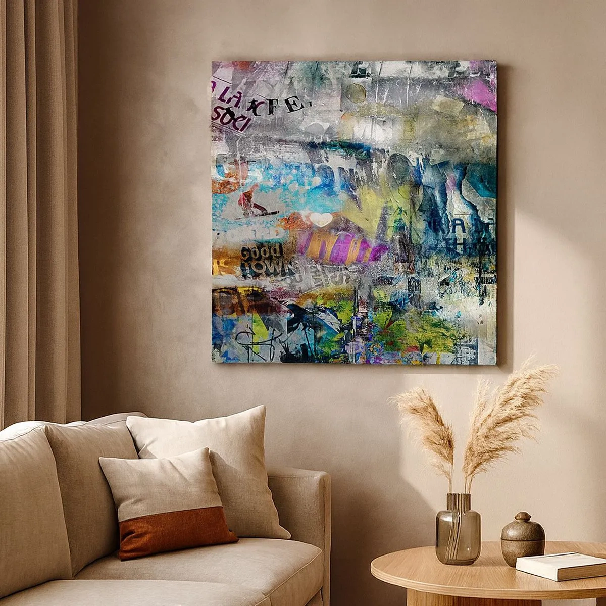 Impression sur toile - Image sur toile - Collage de souvenirs - 30x30 cm