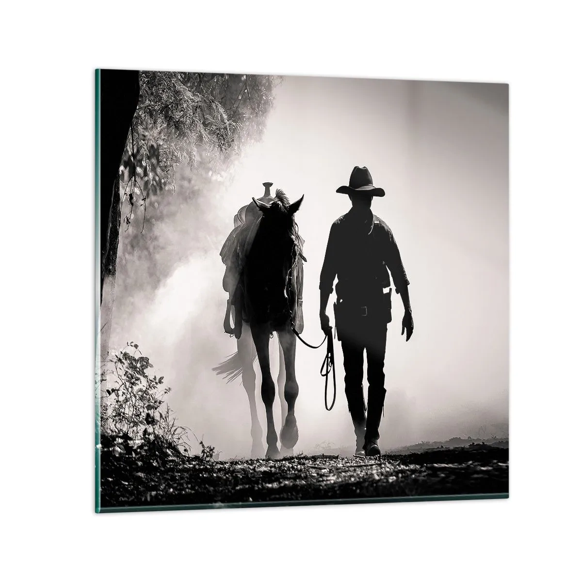 Impression sur verre - Image sur verre - Matinée texane - 40x40 cm