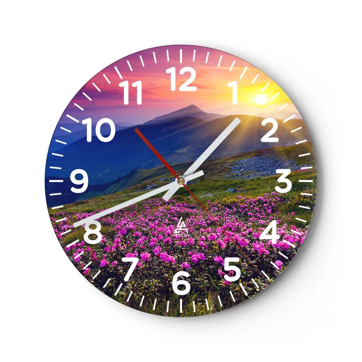 Horloge murale - Pendule murale - … Et autour, ça sent le pin des montagnes et l'odeur de la prairie - 30x30 cm