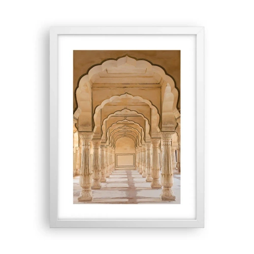 Affiche dans un cadre blanc - Poster - Dans le palais du maharaja - 30x40 cm