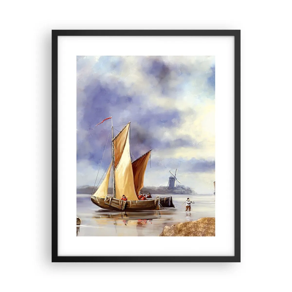 Affiche dans un cadre noir - Poster - Retour de marin - 40x50 cm
