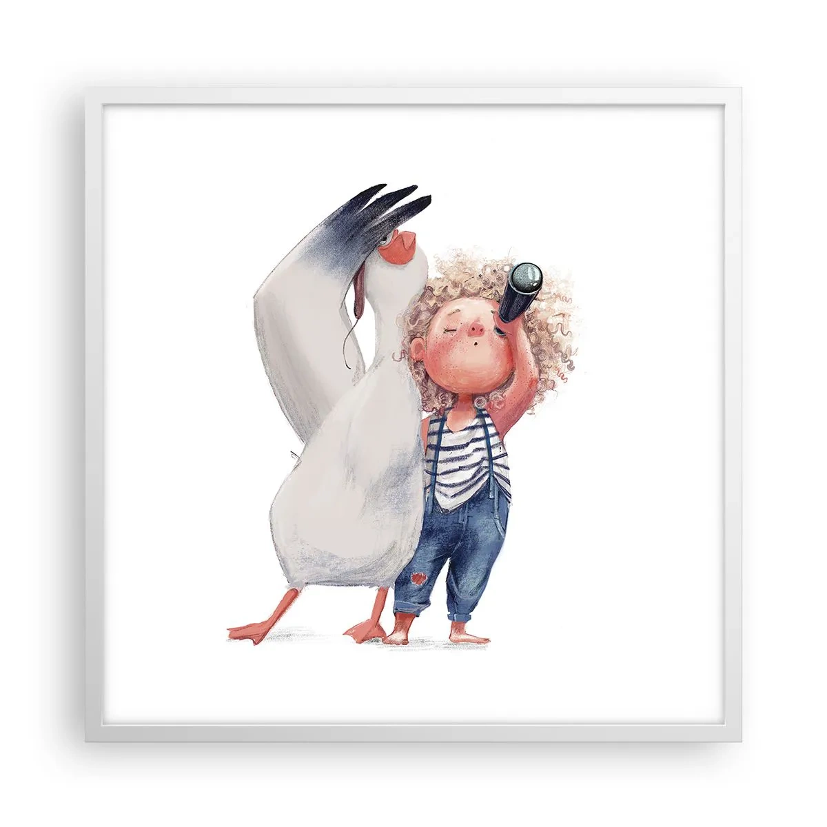 Affiche dans un cadre blanc - Poster - Plan de grand voyage - 60x60 cm