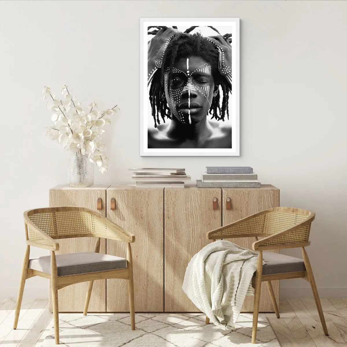 Affiche dans un cadre blanc - Poster - Où êtes-vous? - 70x100 cm