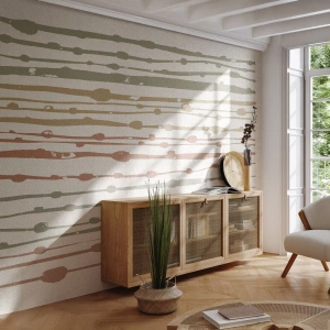 Papier Peint Photo Standard Eco - Notation musicale des couleurs - Minimalisme, Pastel, Morceau - 450x315 cm