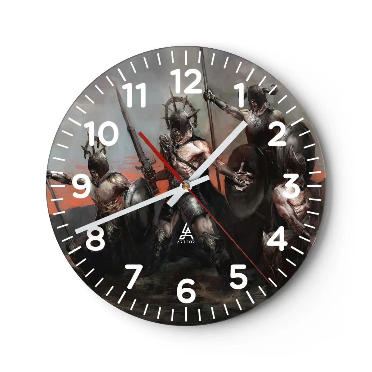 Horloge murale - Pendule murale - Avec ou sur un bouclier - 40x40 cm
