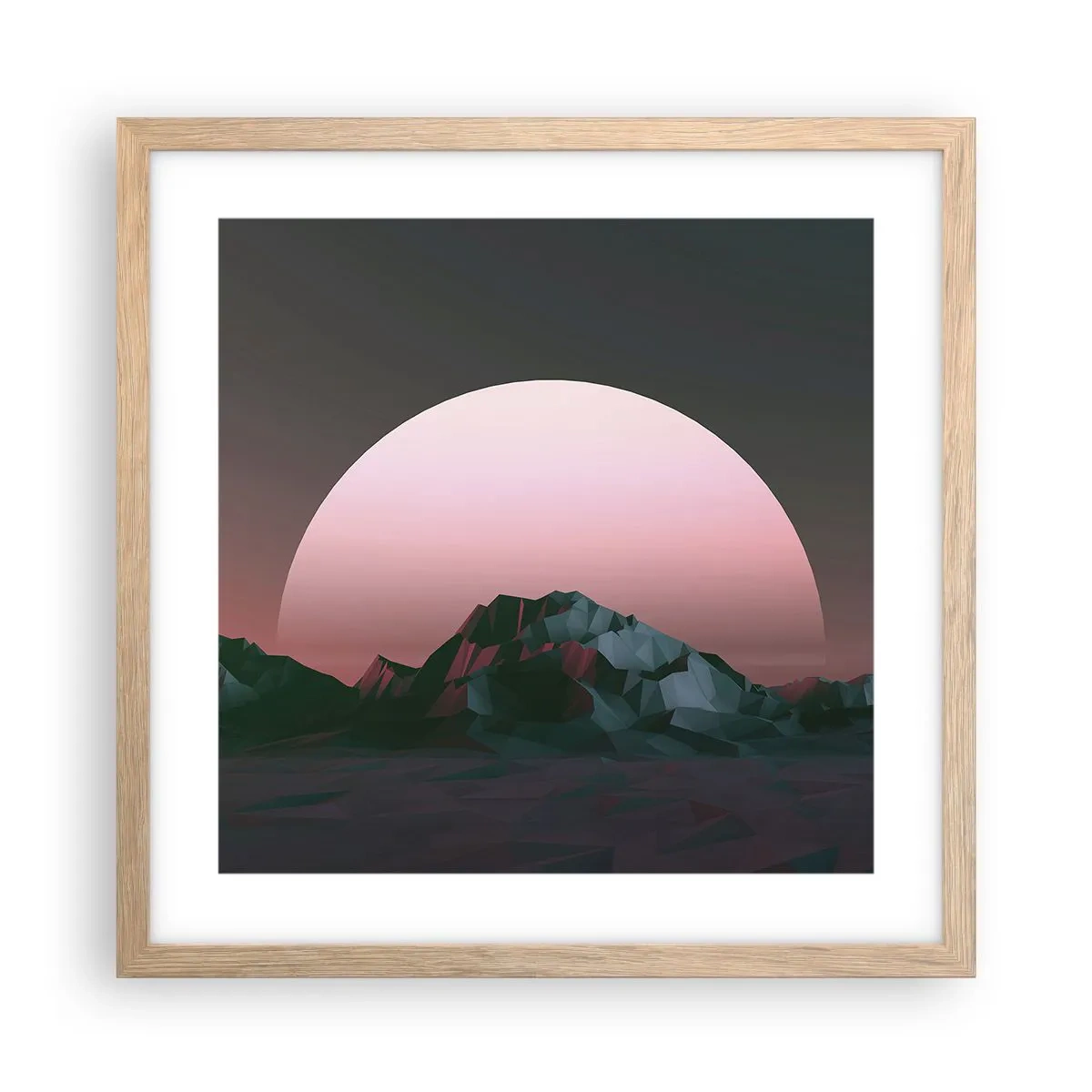 Affiche dans un chêne clair - Poster - Dans une galaxie voisine - 40x40 cm