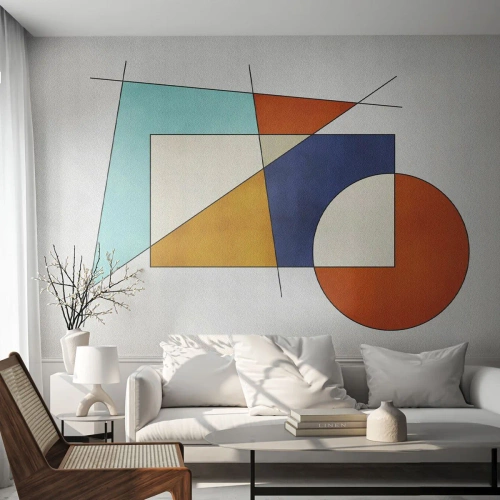Papier Peint Photo Standard Eco - Abstraction : plaisir moderniste - Géométrique, Moderne, Minimalisme - 450x315 cm