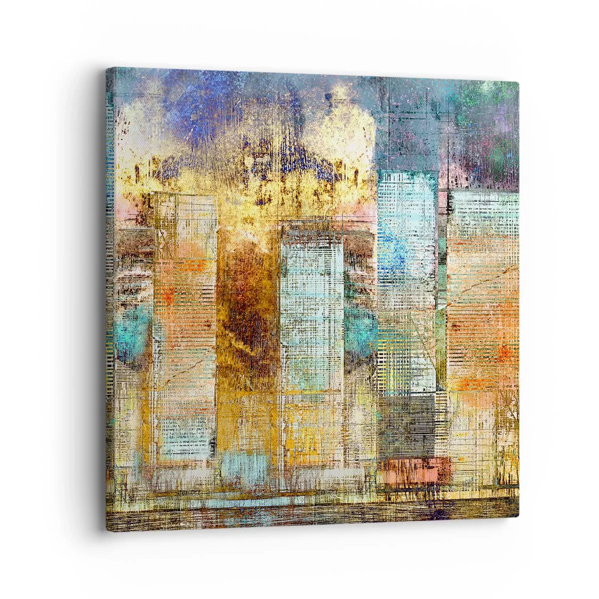 Impression sur toile - Image sur toile - Une métropole ensoleillée - 30x30 cm