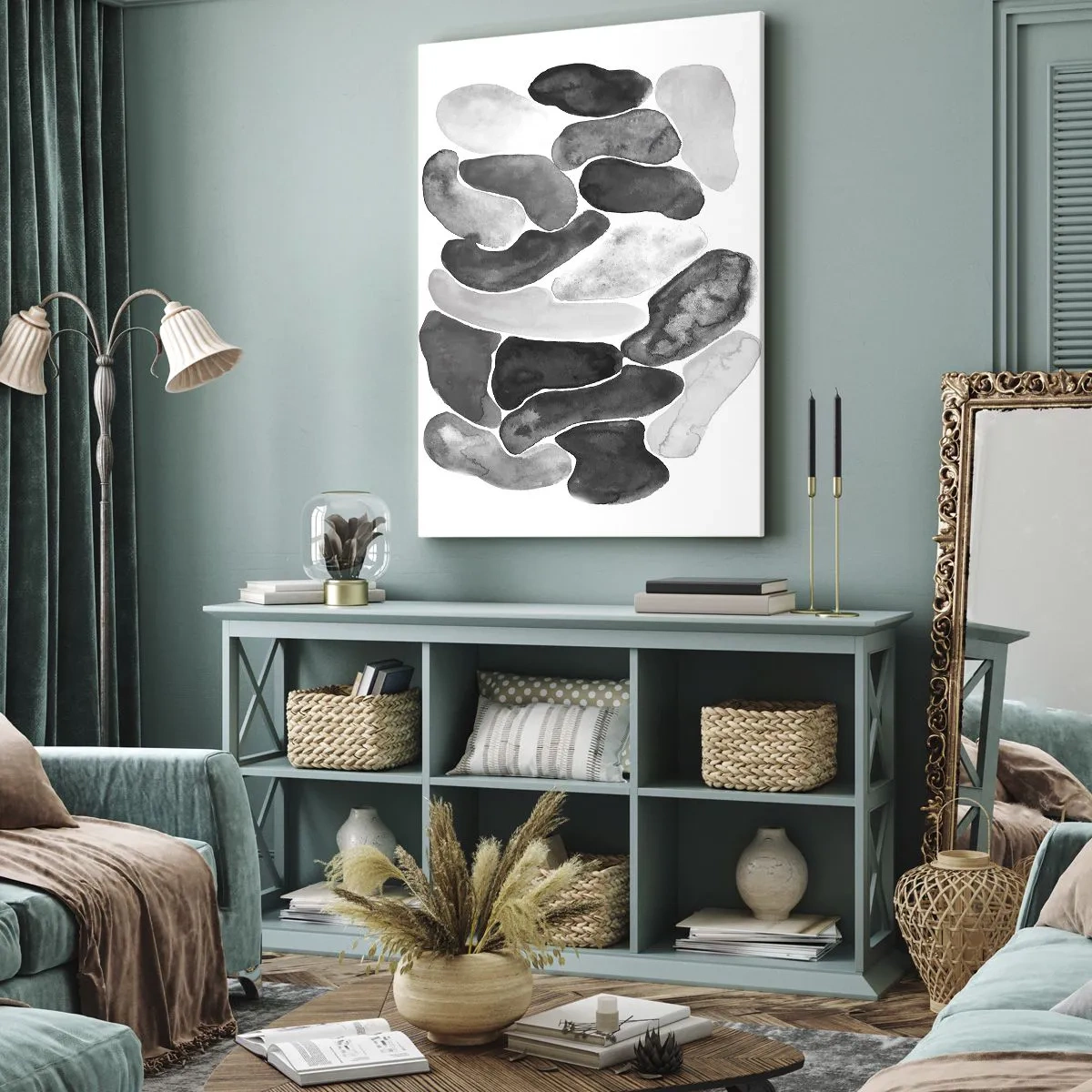 Impression sur toile - Image sur toile - Abstraction rocheuse - 55x100 cm