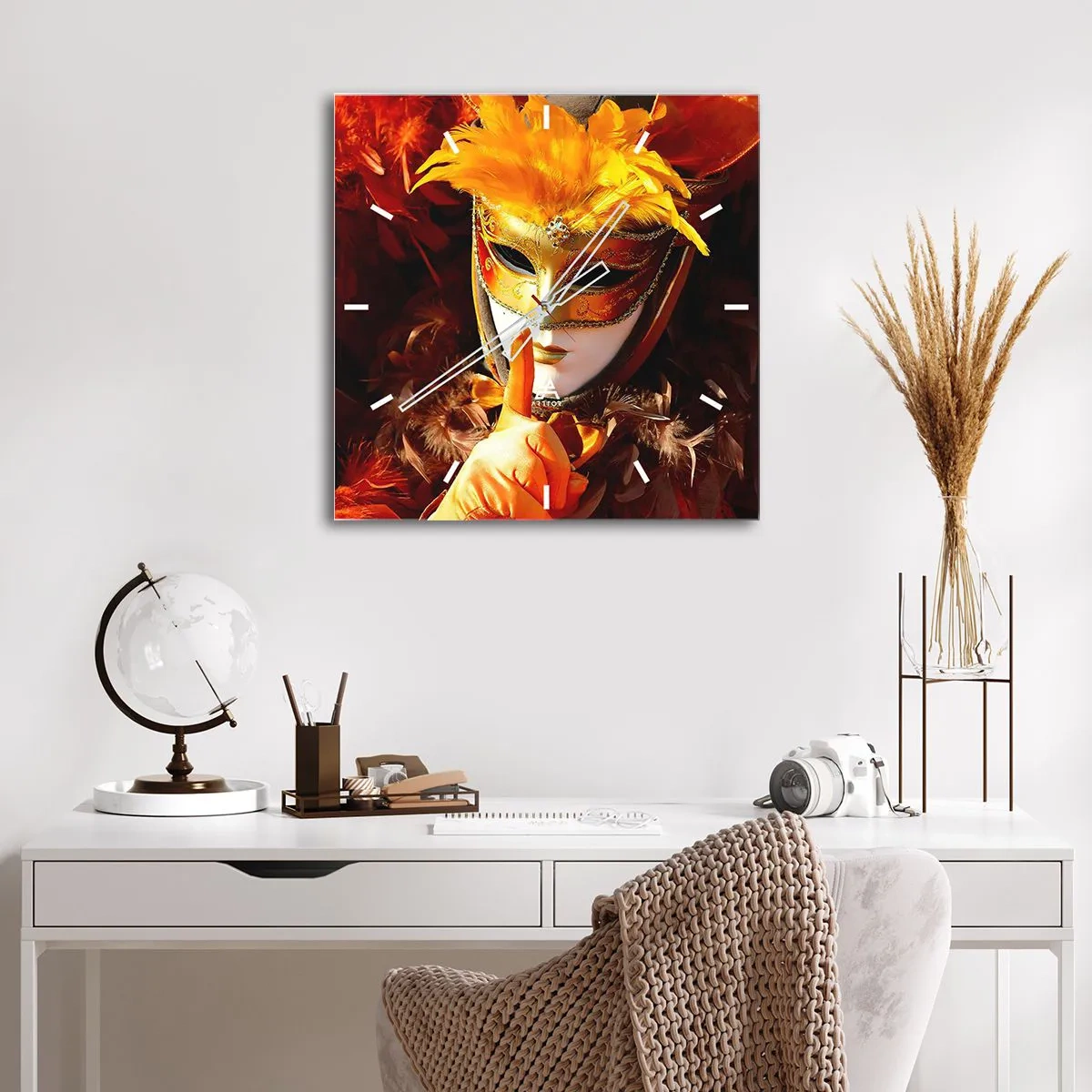 Horloge murale - Pendule murale - Le secret est une partie du jeu - 30x30 cm