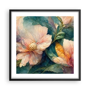 Affiche dans un cadre noir - Poster - Uniquement de la subtilité - 50x50 cm