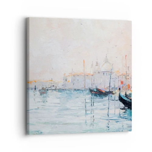 Impression sur toile - Image sur toile - Derrière l'eau, derrière le brouillard - 30x30 cm