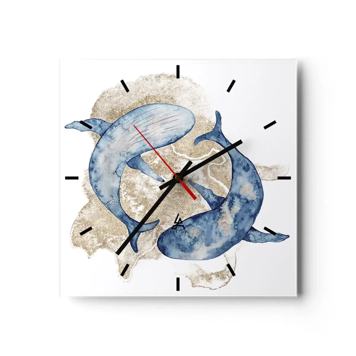 Horloge murale - Pendule murale - Amis ou amoureux? - 40x40 cm