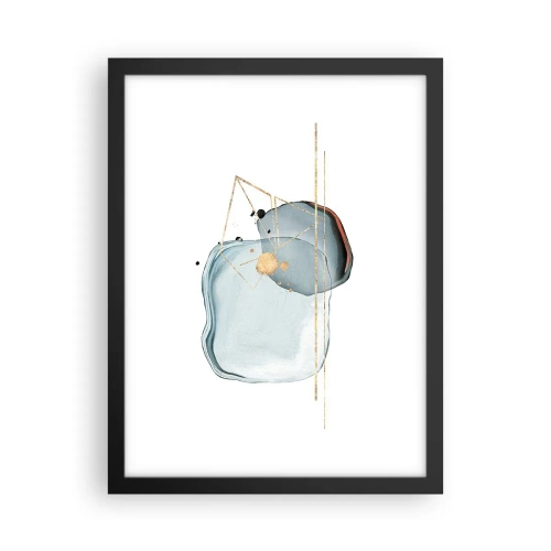 Affiche dans un cadre noir - Poster - Etude des gouttes - 30x40 cm