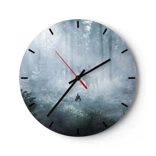 Horloge murale - Pendule murale - Visite matinale du domaine - 40x40 cm