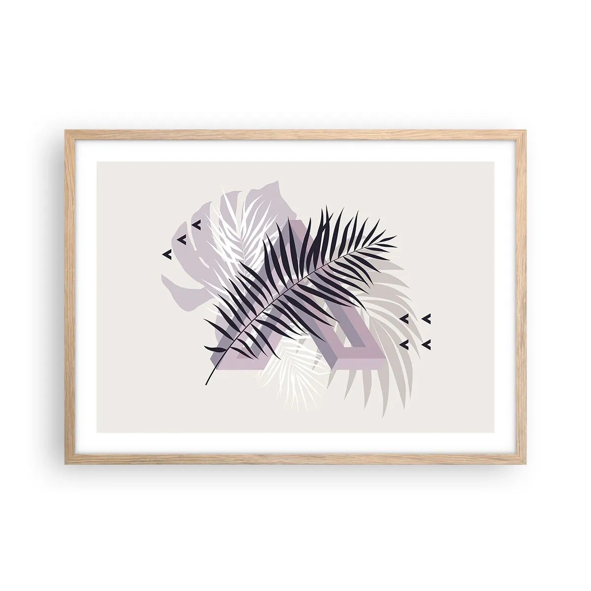 Affiche dans un chêne clair - Poster - L'ombre de l'obscurité - 70x50 cm