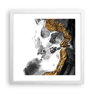 Affiche dans un cadre blanc - Poster - Composition organique - 40x40 cm