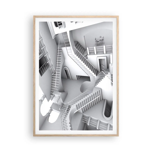 Affiche dans un chêne clair - Poster - Paradoxes spatiaux - 70x100 cm