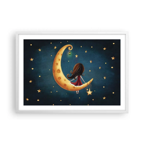 Affiche dans un cadre blanc - Poster - Il était une fois... - 70x50 cm