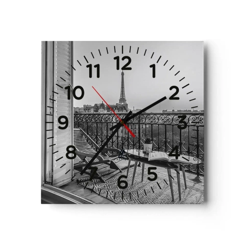 Horloge murale - Pendule murale - Après-midi parisien - 30x30 cm