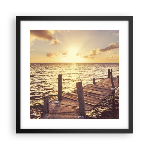 Affiche dans un cadre noir - Poster - La terre d'or de la douceur - 40x40 cm