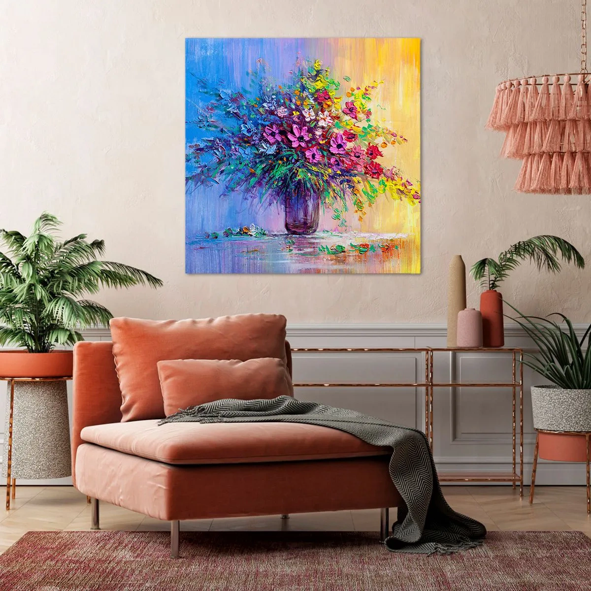 Impression sur toile - Image sur toile - Cadeau d'été de la prairie - 70x70 cm