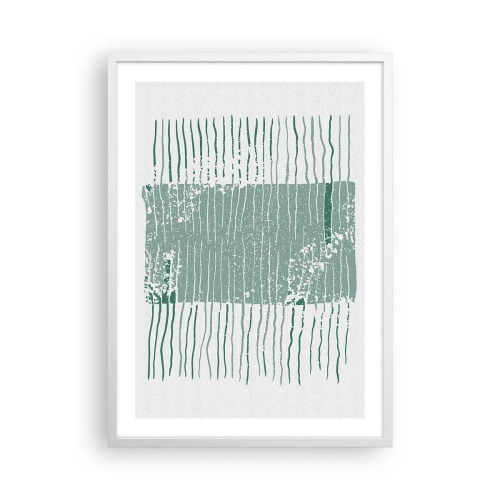 Affiche dans un cadre blanc - Poster - Abstraction de la mer - 50x70 cm