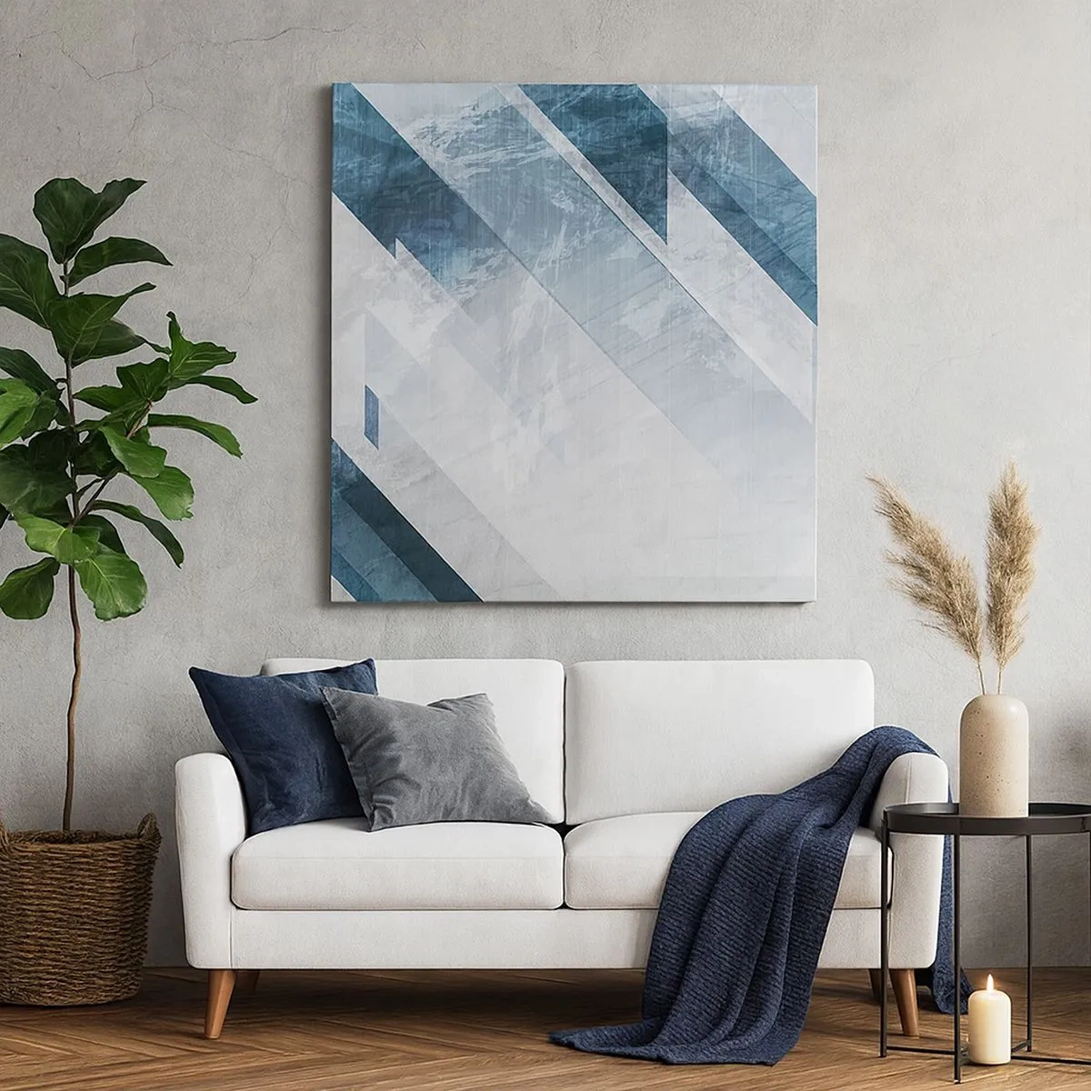 Impression sur toile - Image sur toile - Composition spatiale - mouvement gris - 30x30 cm