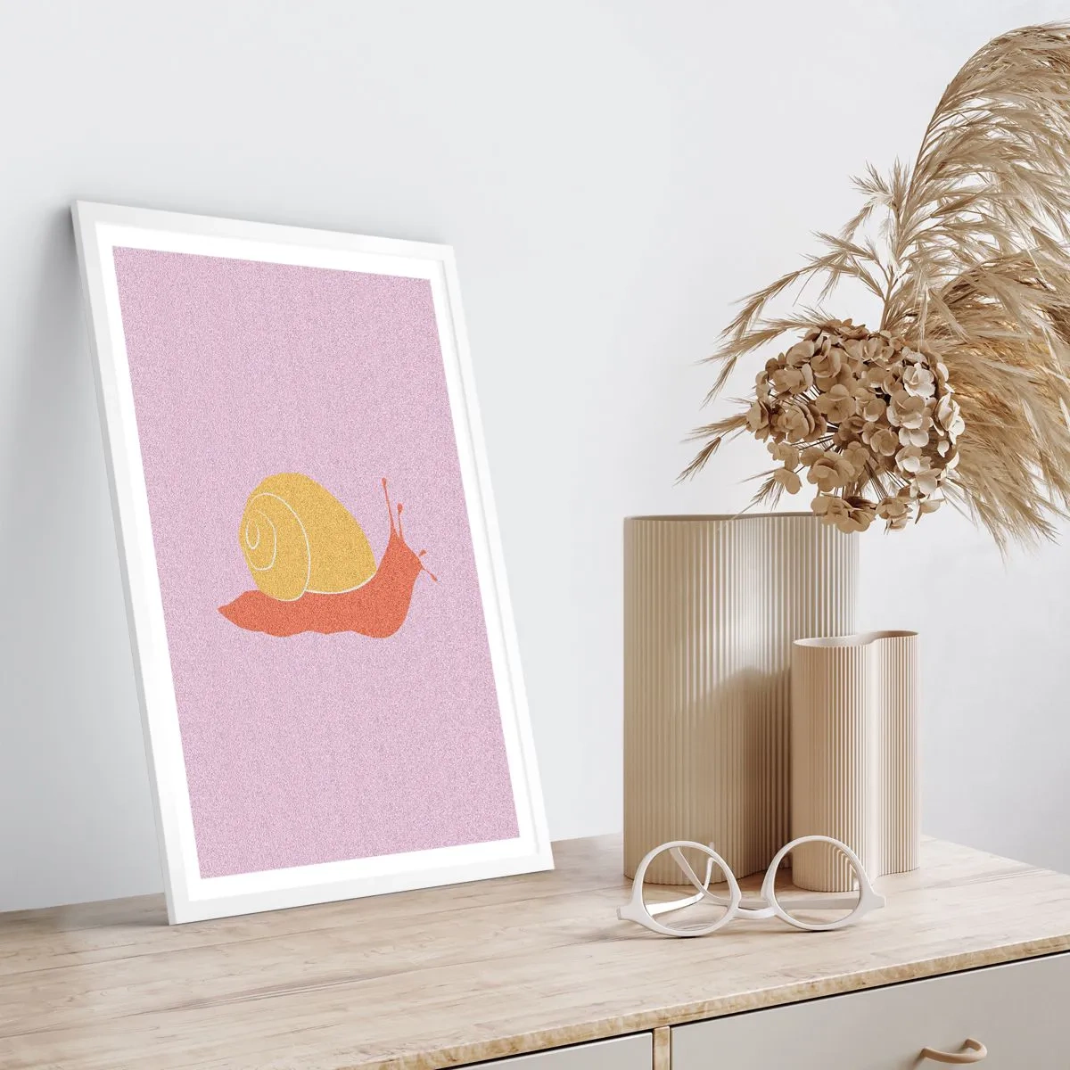 Affiche dans un cadre blanc - Poster - Il n'y a pas d'urgence - 40x50 cm