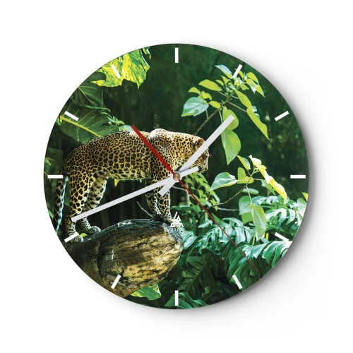Horloge murale - Pendule murale - À la chasse? - 40x40 cm