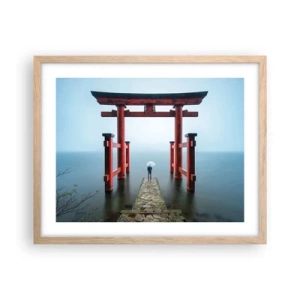 Affiche dans un chêne clair - Poster - Rêverie japonnaise - 50x40 cm