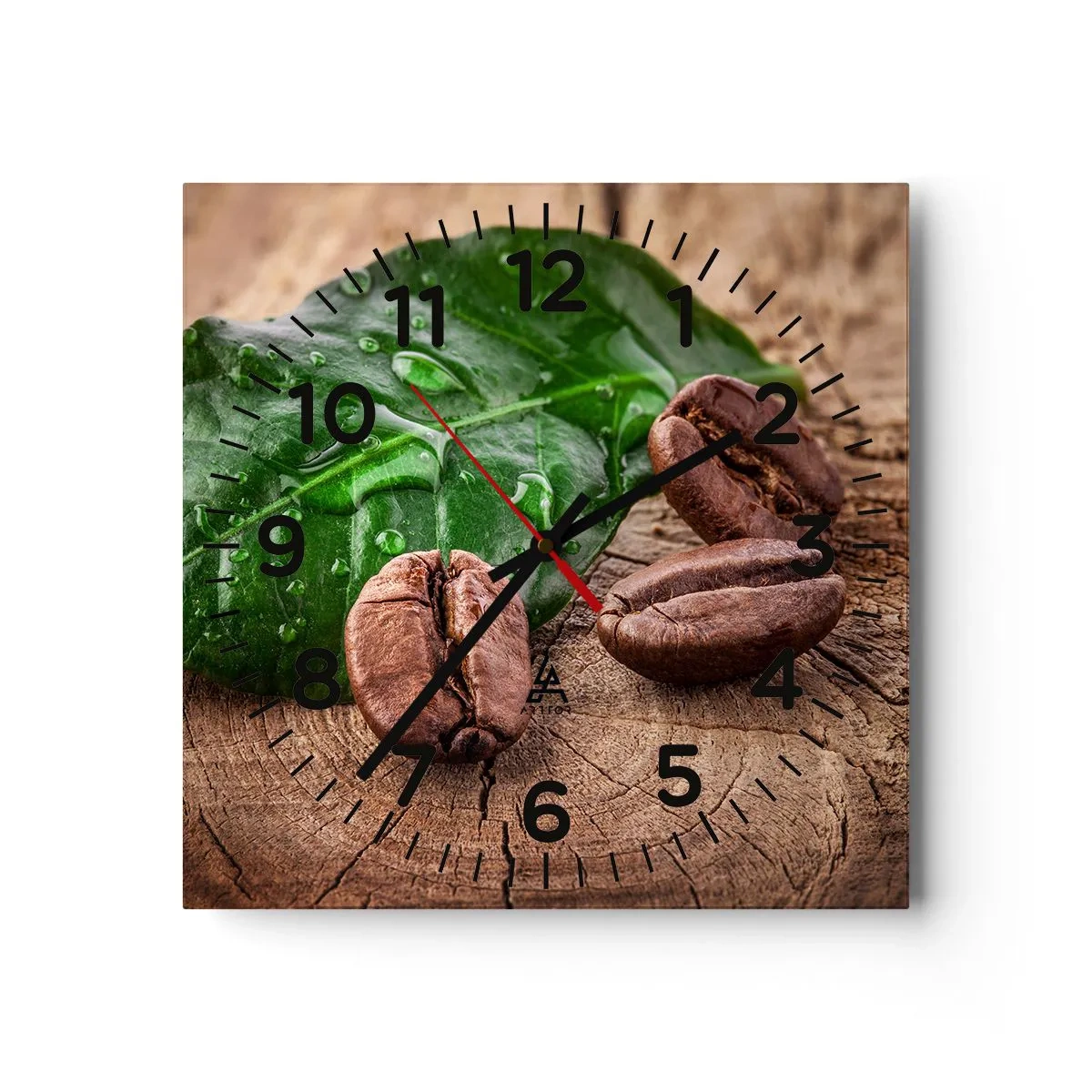 Horloge murale - Pendule murale - La plus vraie et noire - 30x30 cm