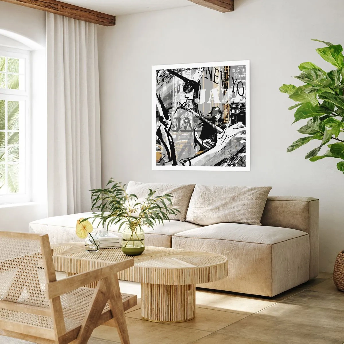 Affiche - Poster - Au rythme de New York - 40x40 cm