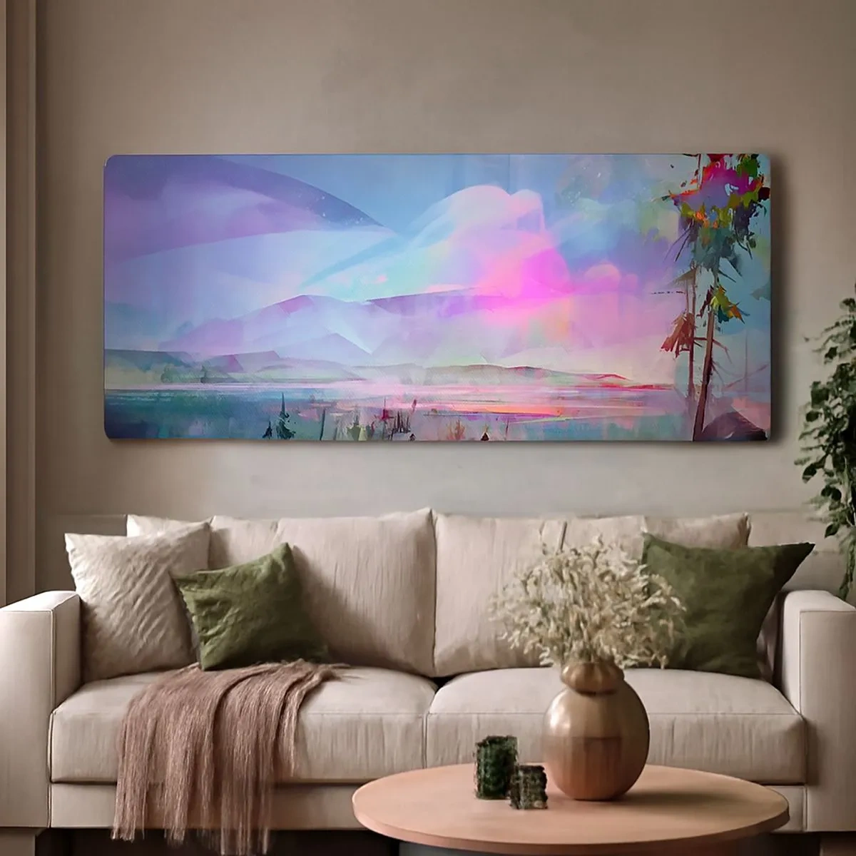 Impression sur toile - Image sur toile - Sous un ciel bienveillant - 100x40 cm