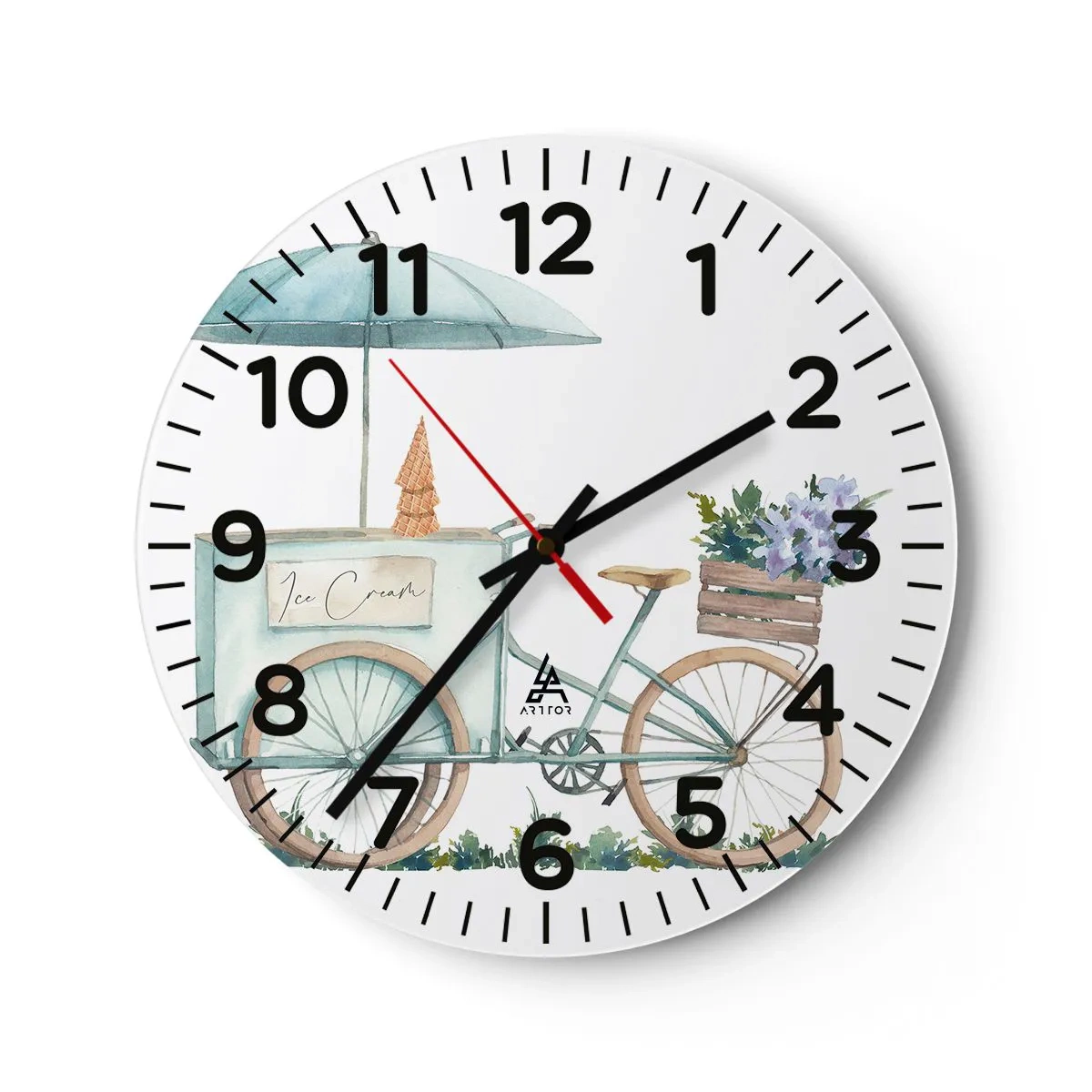 Horloge murale - Pendule murale - Doux souvenir d'été - 40x40 cm