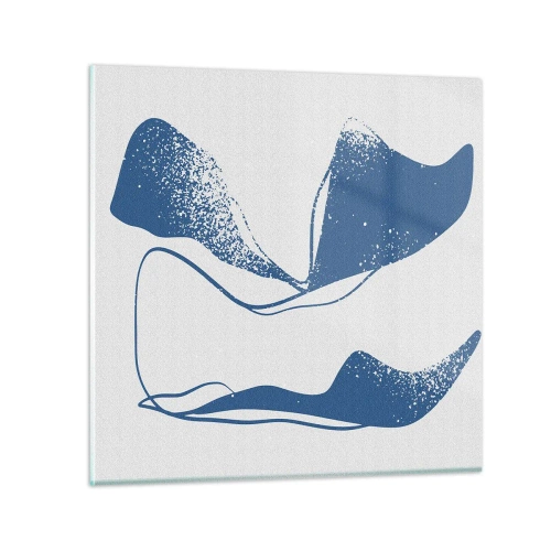 Impression sur verre - Image sur verre - Abstraction ailée - 40x40 cm