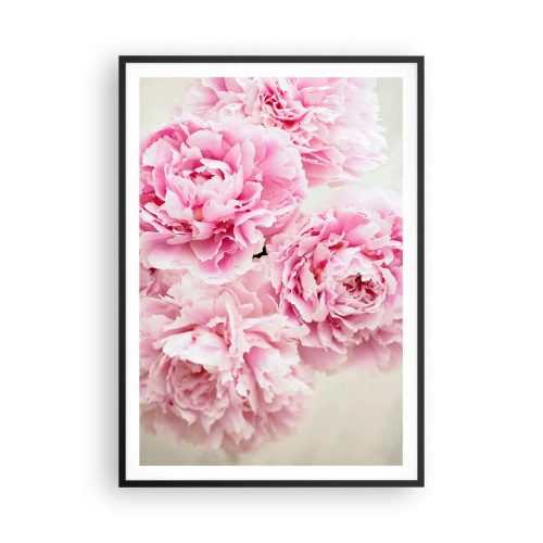 Affiche dans un cadre noir - Poster - En glamour rose - 70x100 cm