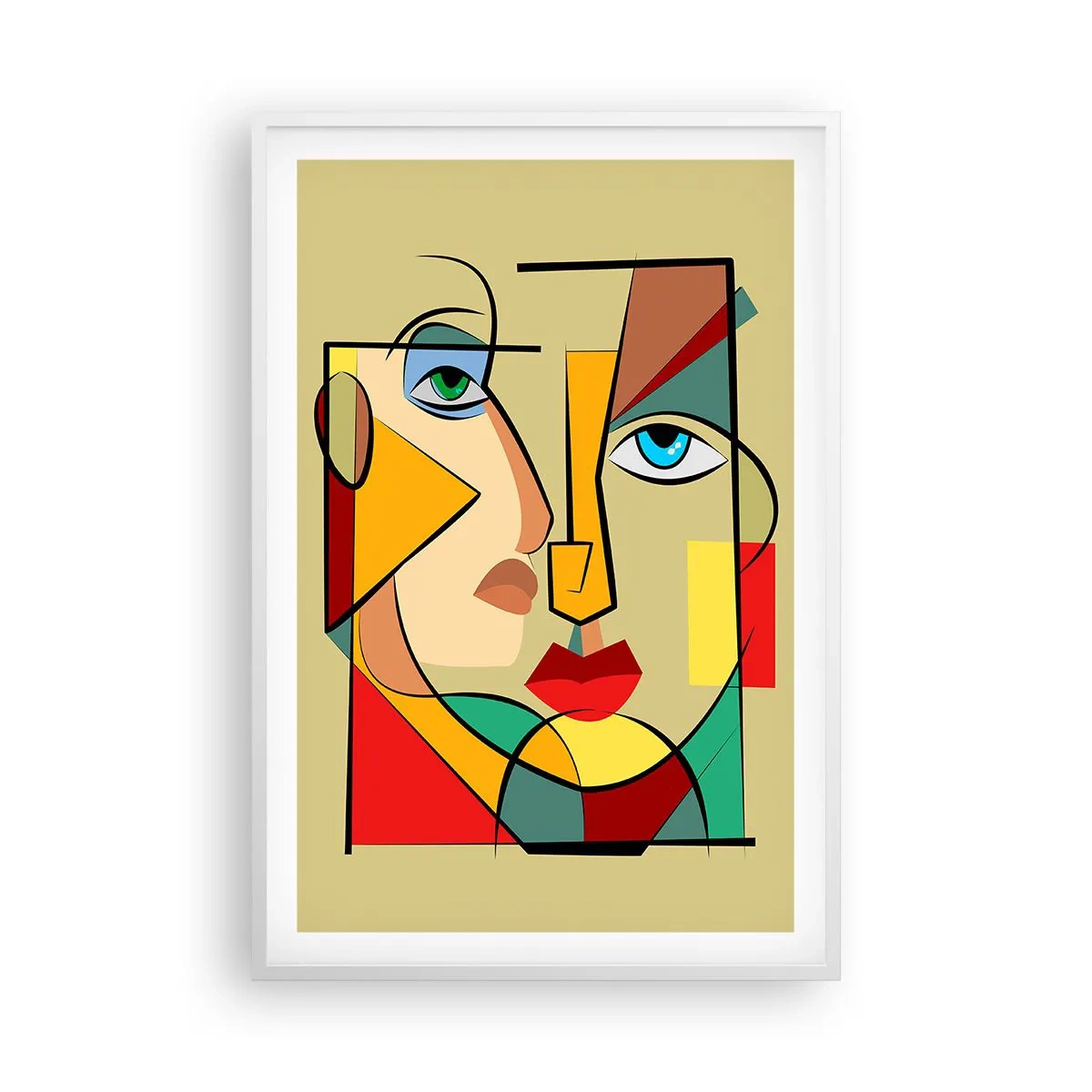 Affiche dans un cadre blanc - Poster - Paire assortie - 61x91 cm