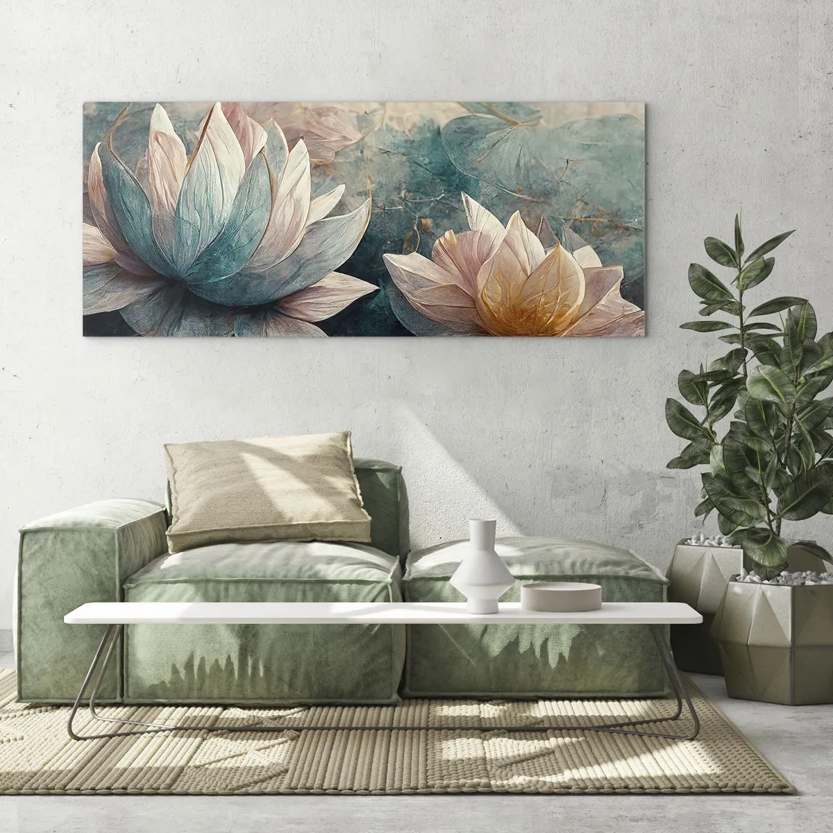 Impression sur verre - Image sur verre - Les étoiles du lac - 100x40 cm