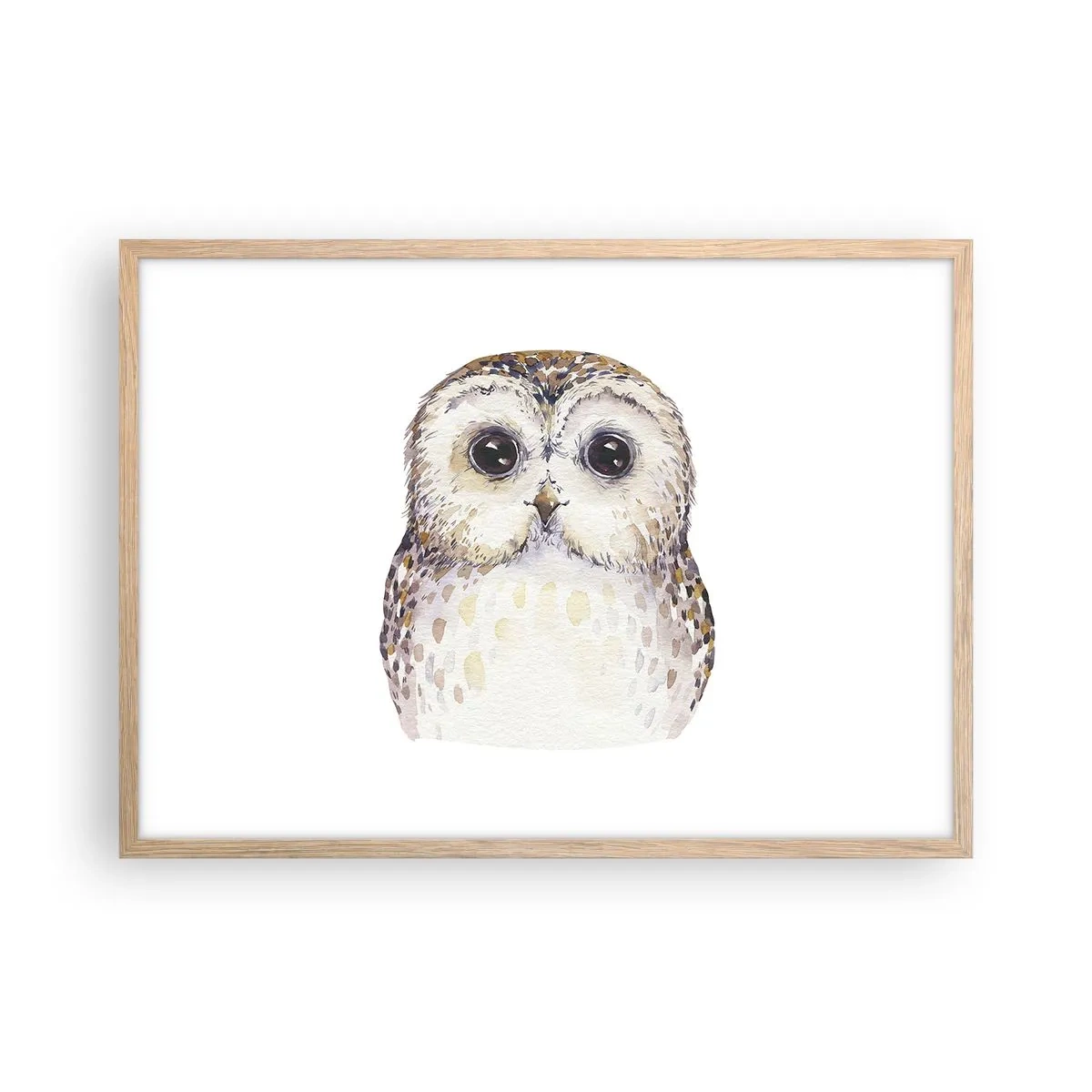 Affiche dans un chêne clair - Poster - Regarde-moi dans les yeux - 70x50 cm