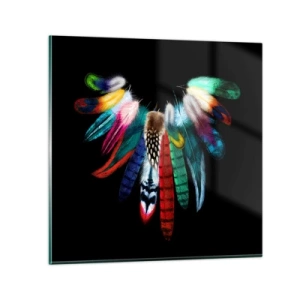 Impression sur verre - Image sur verre - Collier indien - 30x30 cm