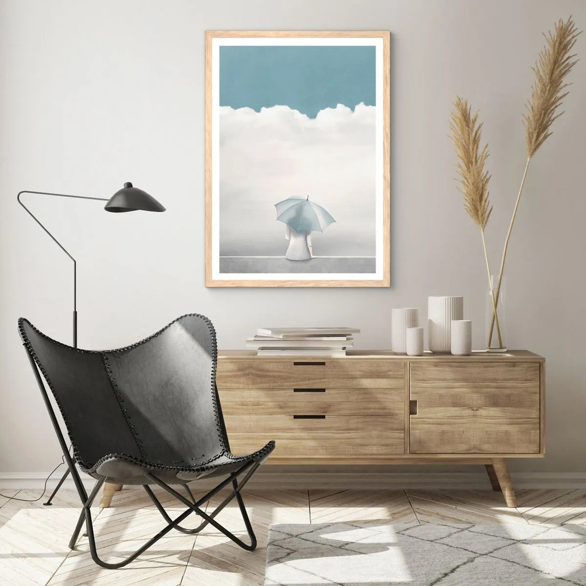 Affiche dans un chêne clair - Poster - Aux confins de la réalité et des rêves - 40x50 cm