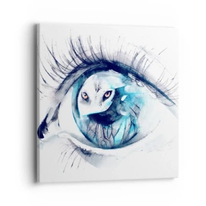 Impression sur toile - Image sur toile - Face à face avec la nature sauvage - 40x40 cm