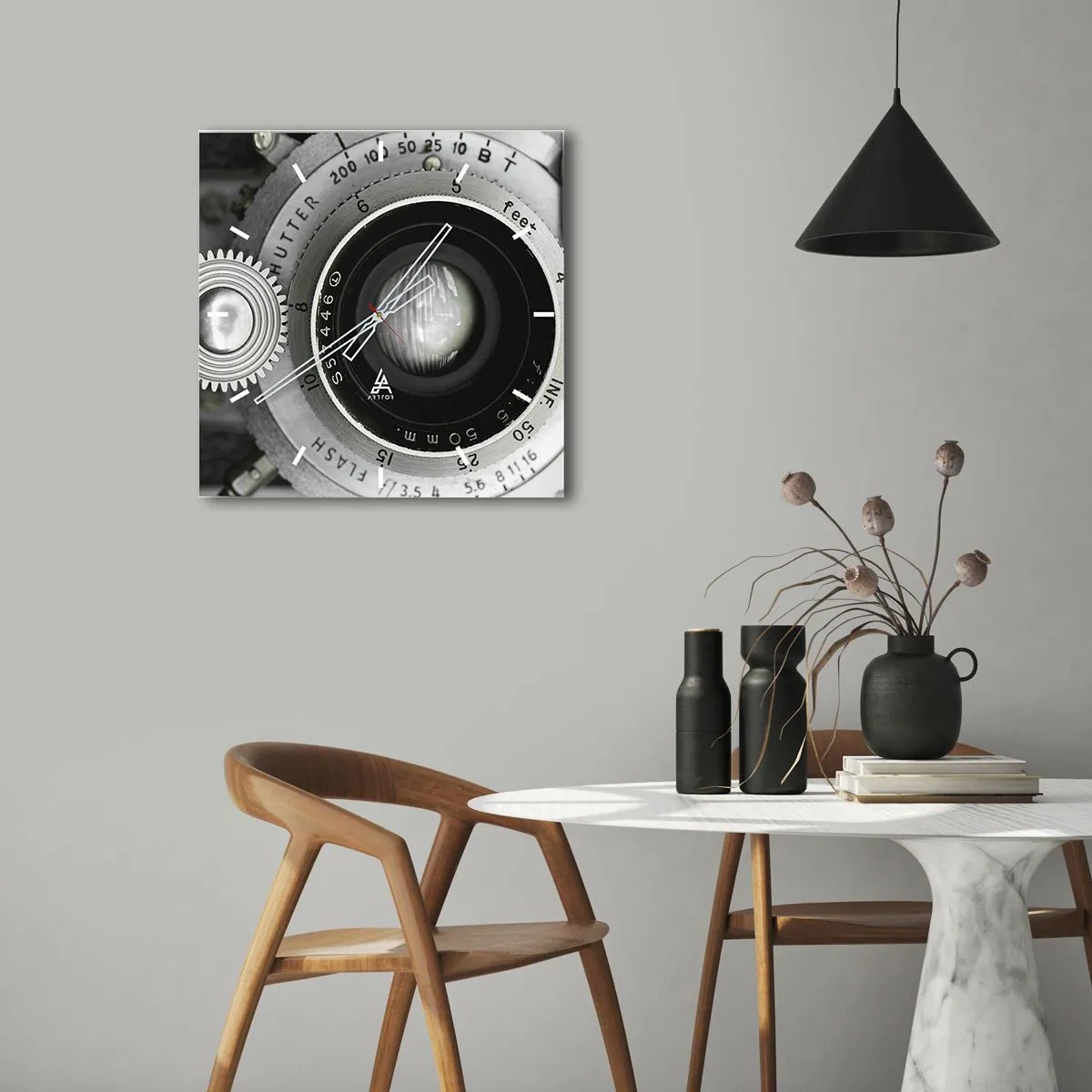Horloge murale - Pendule murale - Histoire d'Hollywood - 30x30 cm