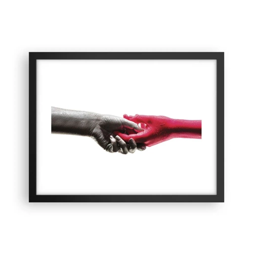 Affiche dans un cadre noir - Poster - Ensemble, bien que différents - 40x30 cm