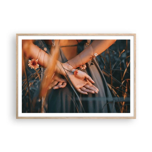 Affiche dans un chêne clair - Poster - Liée à la nature - 100x70 cm