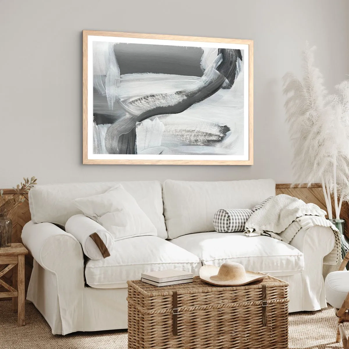 Affiche dans un chêne clair - Poster - Un geste décisif - 50x40 cm