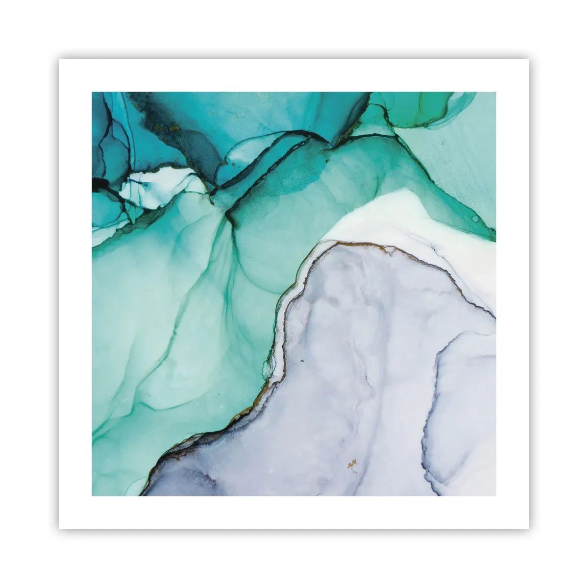 Affiche - Poster - Étude de turquoise - 50x50 cm