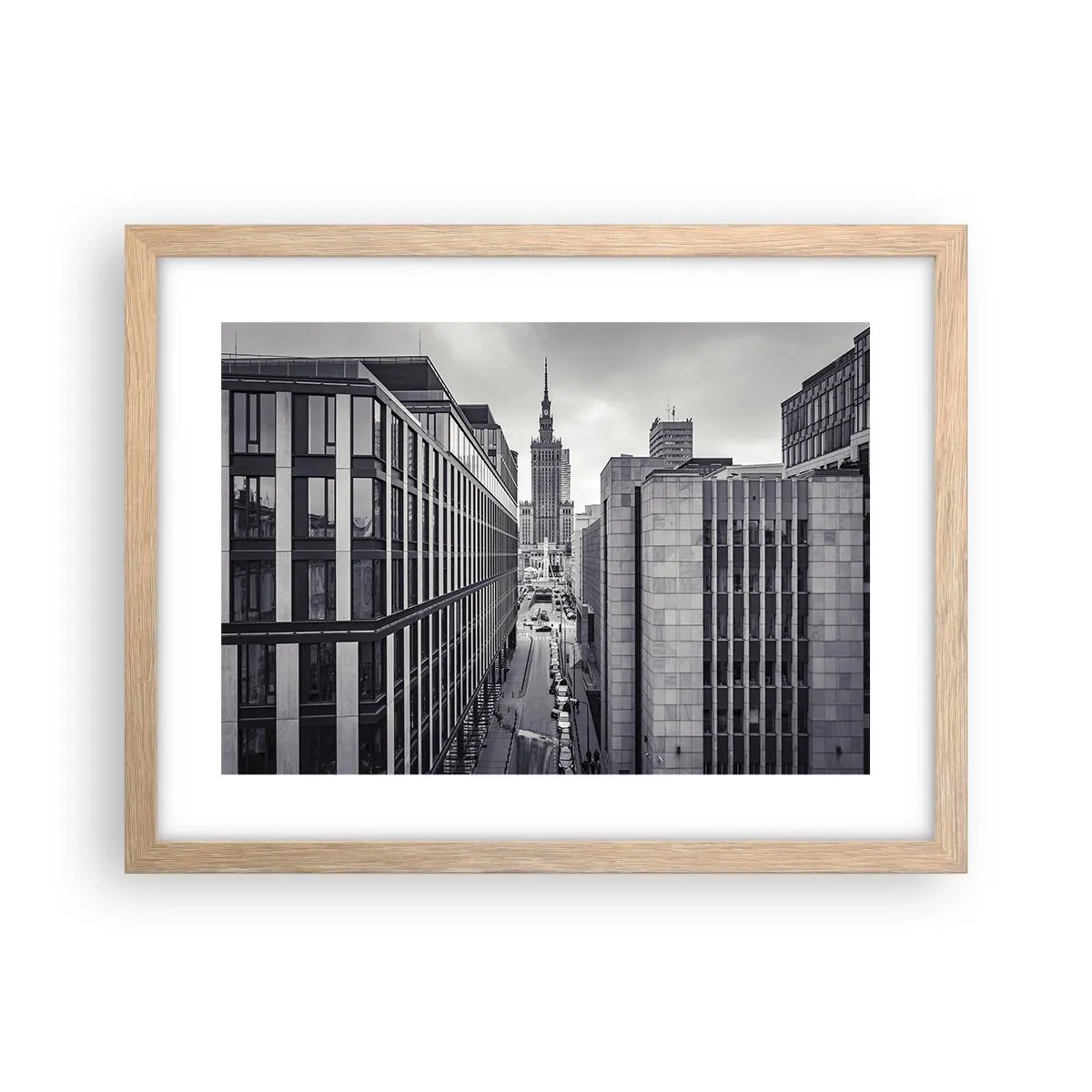 Affiche dans un chêne clair - Poster - Vallée de Varsovie - 40x30 cm