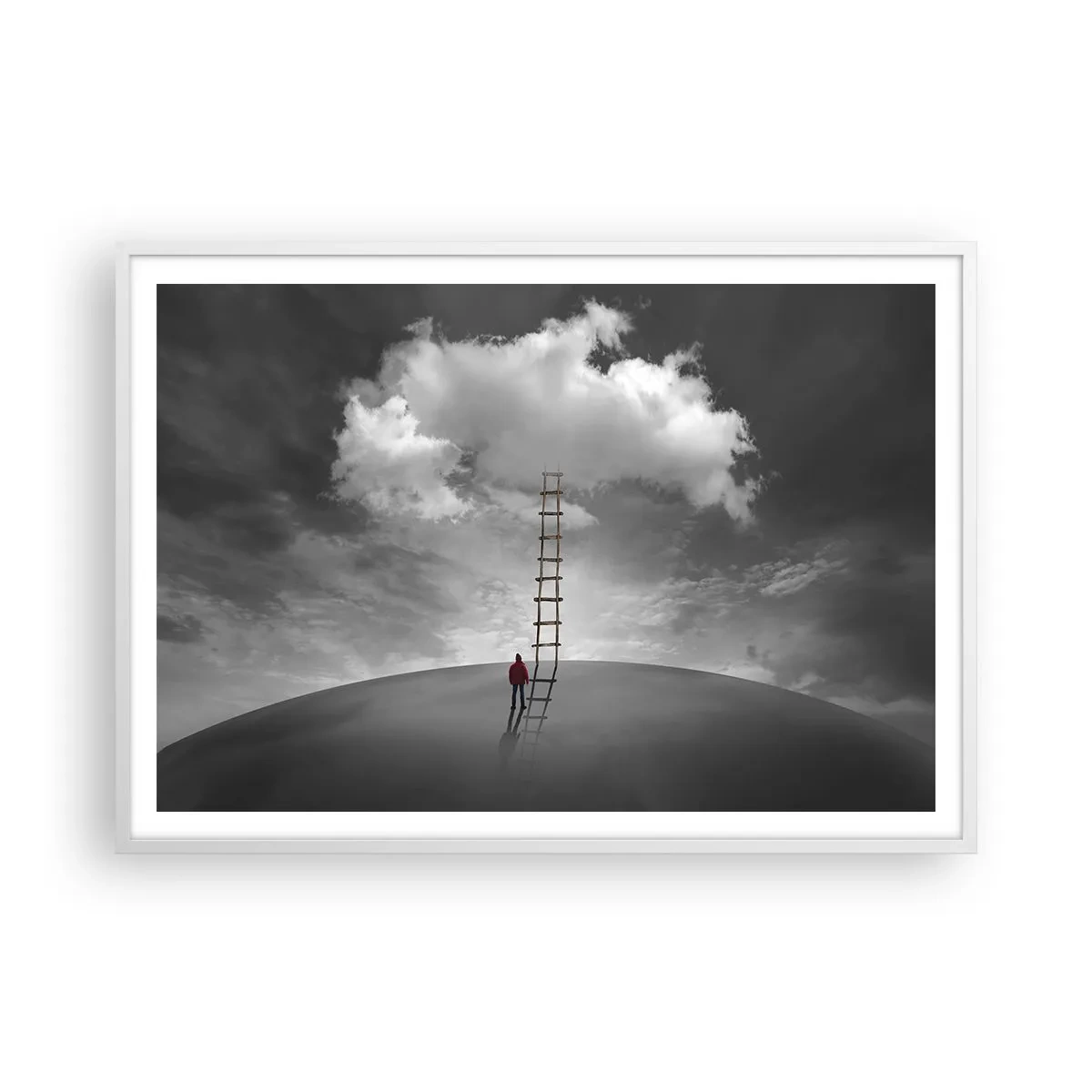 Affiche dans un cadre blanc - Poster - Tout est possible - 100x70 cm